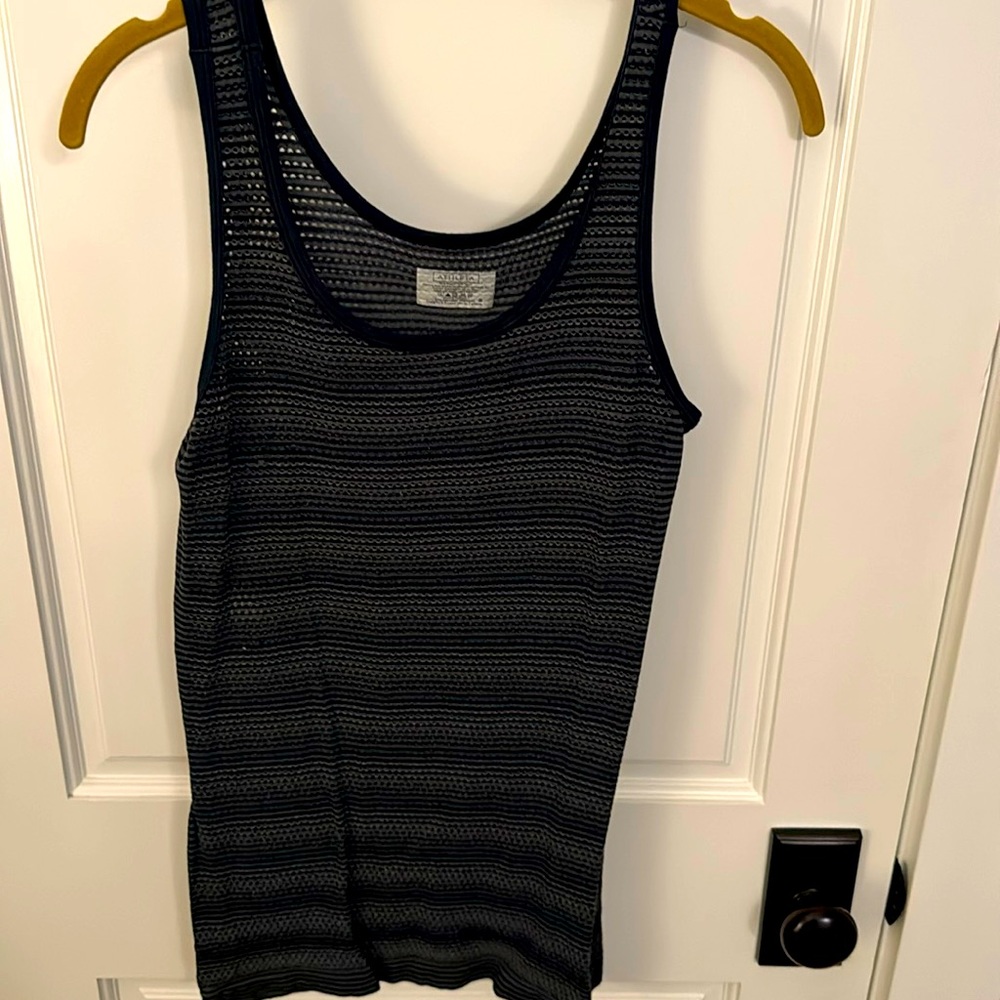 Athleta Seamless Knit Striped Athletic Tank Top Women's Size S